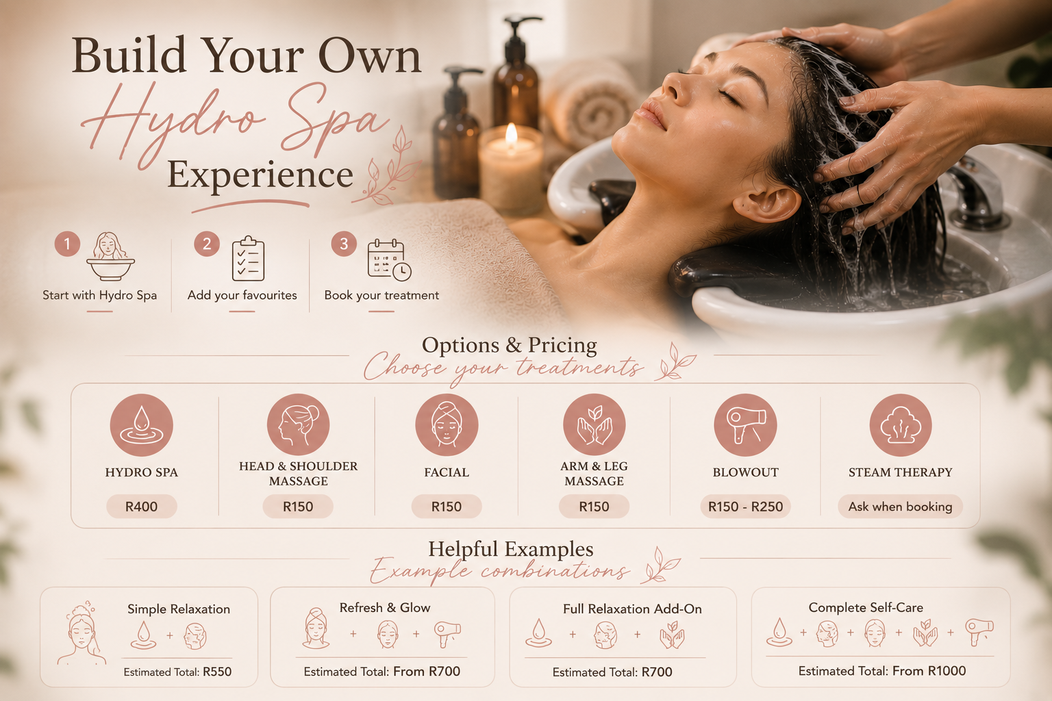 Build Your Own Hydro Spa Experience at Skylar’s Beauty and Bliss